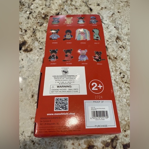 Monchhichi Plush Toy with Red Bib - Picture 2 of 3